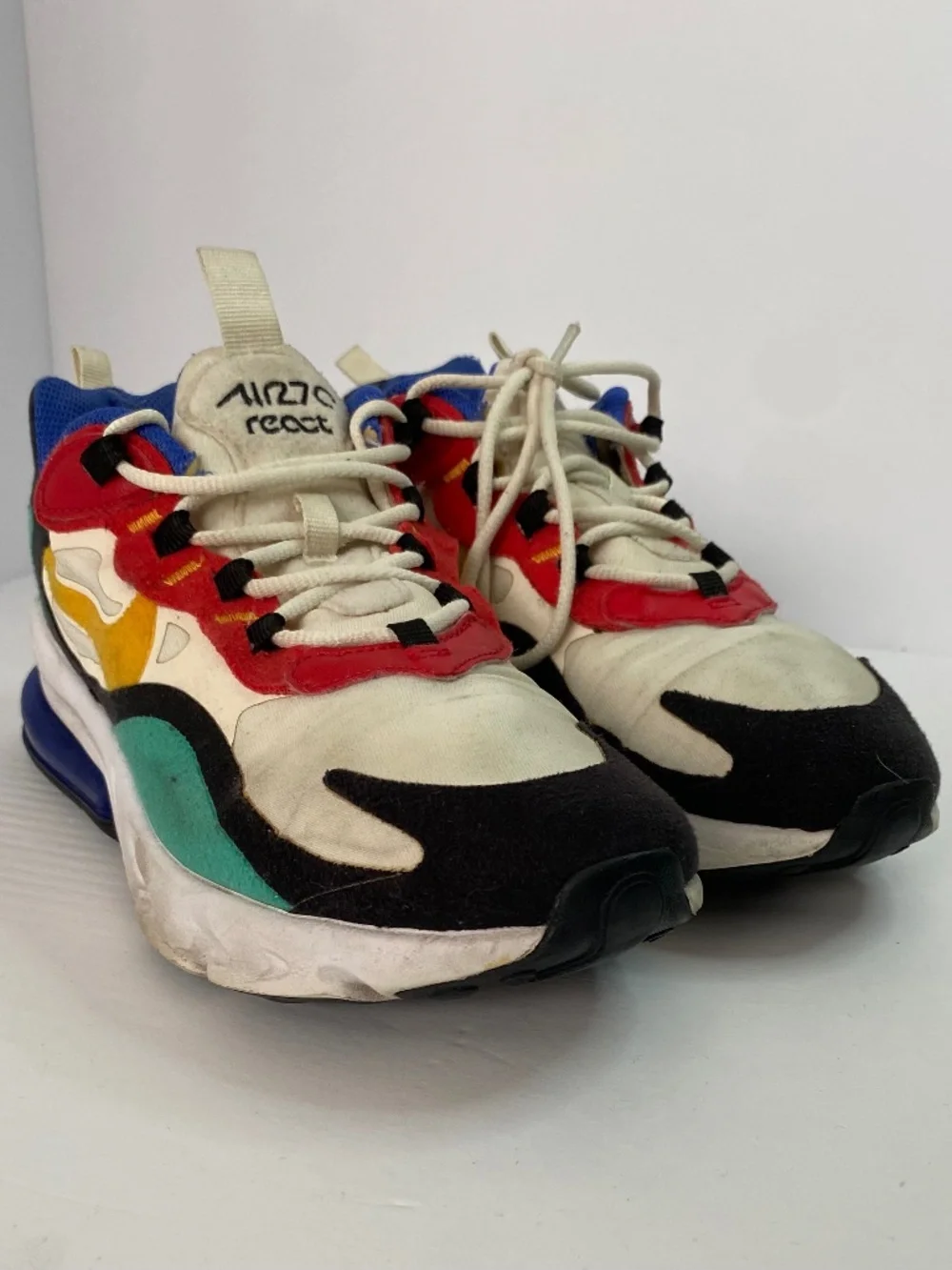 Nike Boys Size 6Y Air Max 270 React Bauhaus 2019 Womens 7.5 Running Shoes EUC